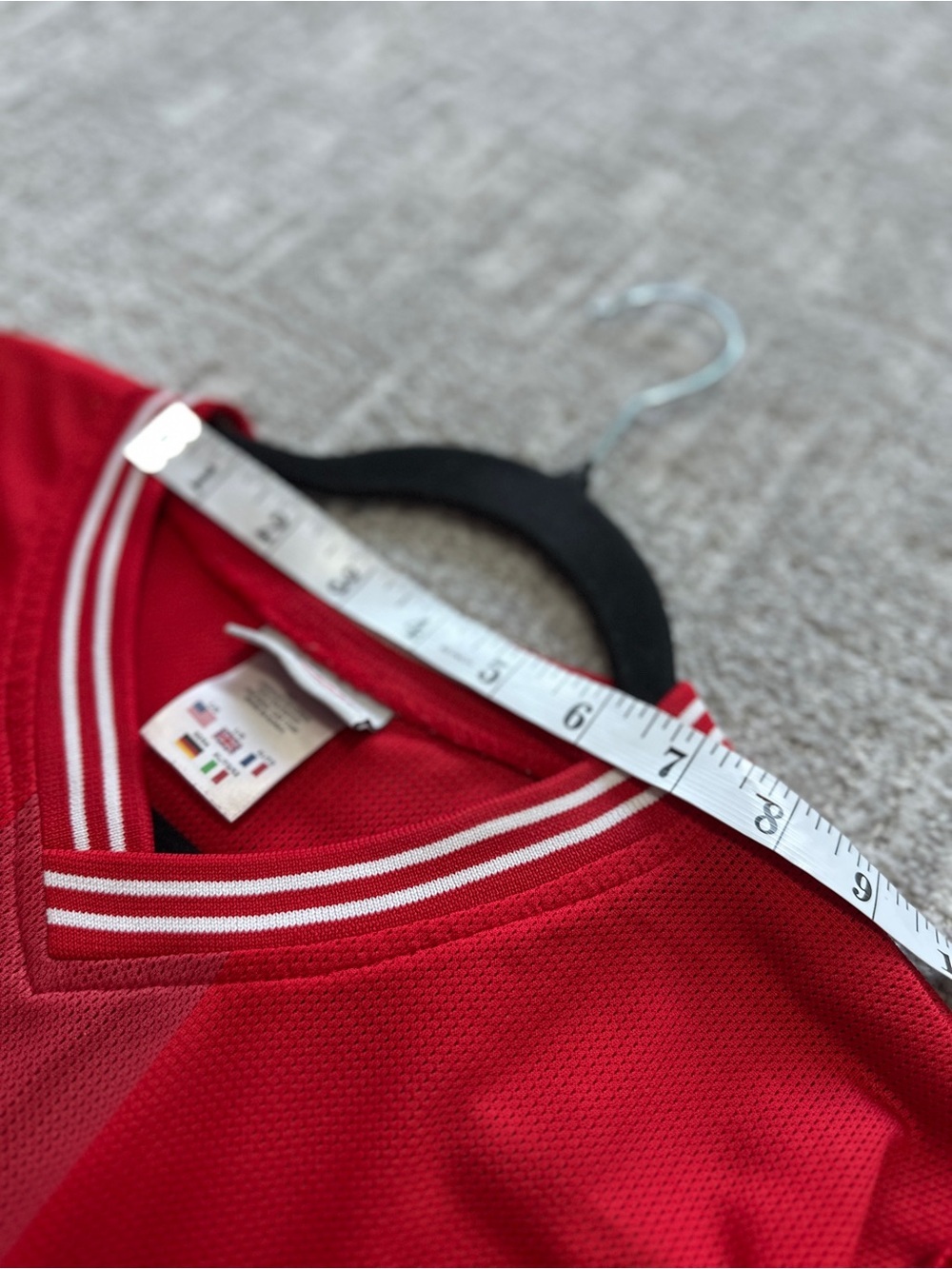Vintage Reebok Red Sweater Vest | Size Large | Sporty V-Neck Knit - Picture 13 of 14